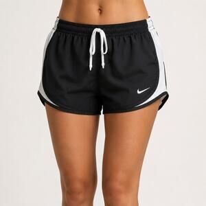 Nike Dri-FIT Running Shorts Black White Lined Women’s Small